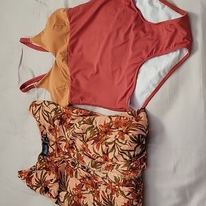 One Piece Bathing suit with Cover up